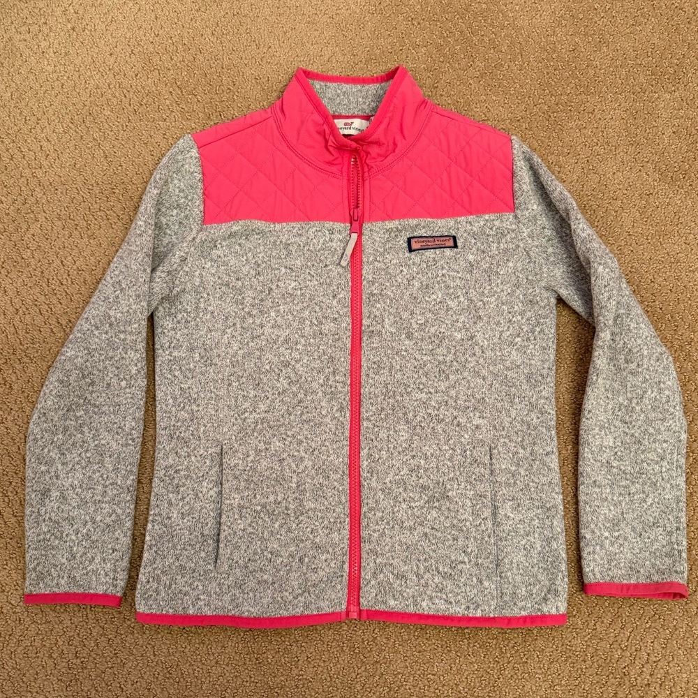 Worn once.  Vineyard Vines girls jacket. Size medium (10-12)